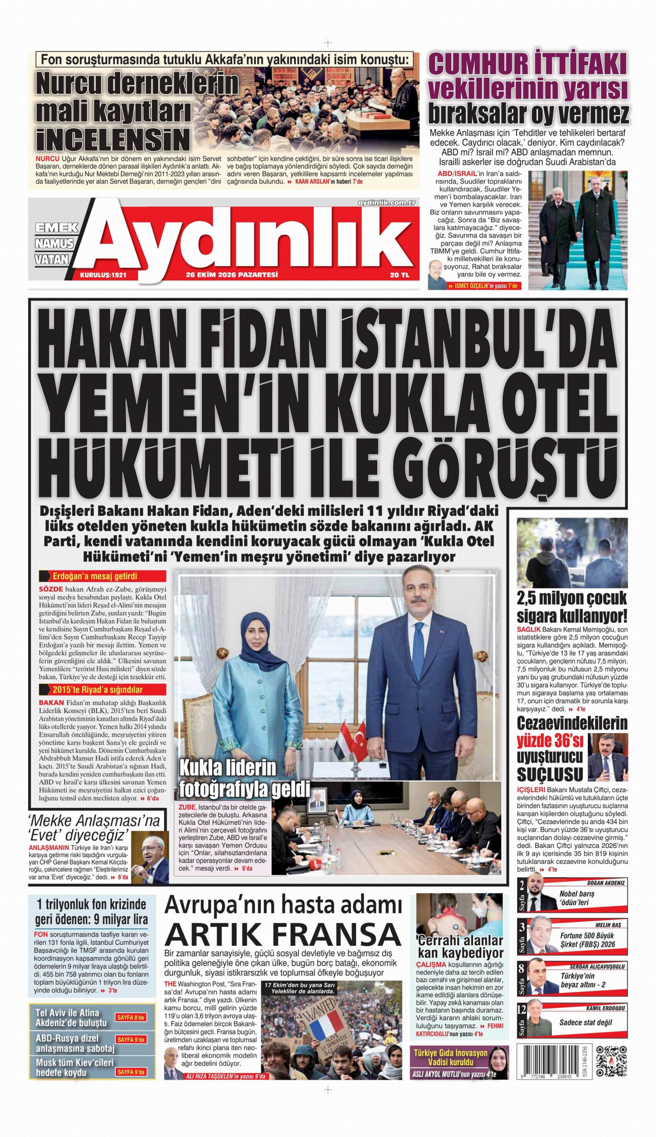 Aydınlık Gazetesi Gazetesi gazetesi manşeti